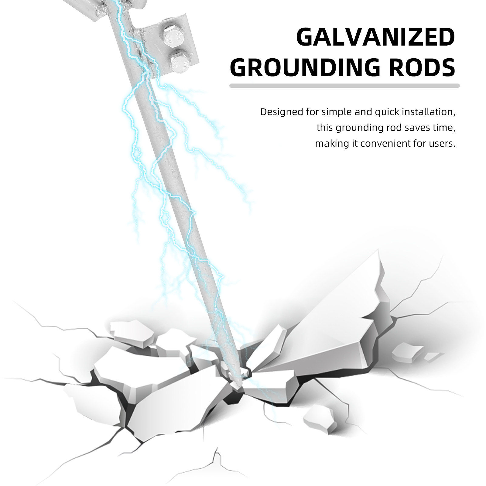 Galvanized Ground Rod Pin Elec - Earthing Grounding Rod incelemesi ve fiyatı